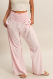 Mineral Washed Wide Leg Pants