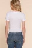 Ribbed Scoop Neck Top