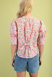 Floral Print Button Down Top