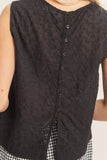 Sleeveless Eyelet Top