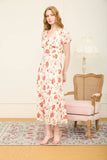 Floral V-Neck Midi Dress