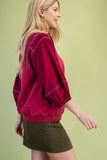 Mixed Fabric Top