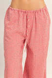 Gingham Wide-Leg Pants