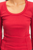 Pigment Dyed Scoop Neck Top