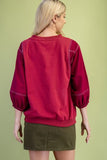 Mixed Fabric Top