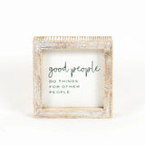 Wood Frame Sign (good) Wh/bk