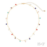 Crystal Curve Chain Necklace