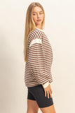 Striped Long Sleeve Casual Top