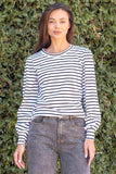 Basic Long Sleeve Striped Top
