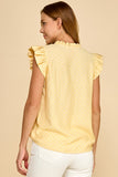 Ruffle Sleeve Polka Dot Blouse