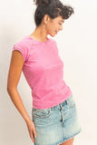 Mineral Washed Short Sleeve Top