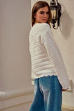 Trimmed Button Down Cardigan Sweater
