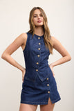 Gold Button Denim Vest