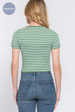 Short Sleeve Seamless Ribbed Top