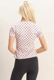 Polka Dot Short Sleeve Top