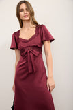 Lace Trim Midi Dress