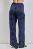 Polka Dot Print Drawstring Pants