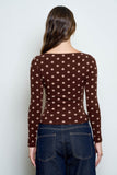 Polka Dot Knit Top