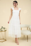 Chiffon Smocked Midi Dress
