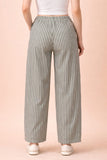Striped Barrel Denim Pants