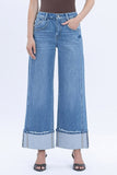 High Rise Cuffed Baggy Jeans