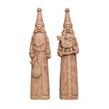 Large Resin Wood Cut Saint Nick Figuine