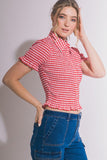 Smocked Gingham Shirt