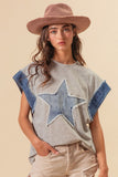 Fourth Of July Theme With Denim Combo Top