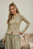 Floral Waffle Knit Top