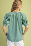 Textured Scallop Edged Blouse