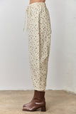 Floral Print Barrel Pants