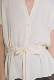 Short Sleeve Peplum Blouse