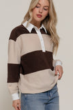 Fleece Rugby Stripe Top