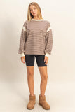 Striped Long Sleeve Casual Top