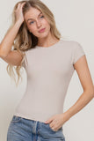 Crew Neck Ribbed Top