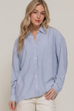 Long Sleeve Oversize Stripe Shirt