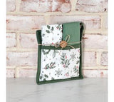 Christmas Holly Potholder Towel Set