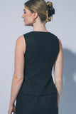 Front Slit Linen Vest