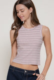 Striped Textured Knit Top