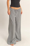 Gingham Wide-Leg Pants