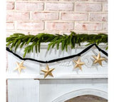 Gold Star Green Velvet Garland