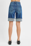 High Rise Cuffed Shorts