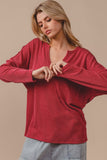 Two Tone Textured Patch Pocket Top