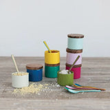 Stainless Pinch Pot With Wood Lid