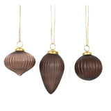 3x3x3 Glass Ornaments  Brown