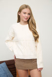 Cable Knit Long Sleeve Sweater