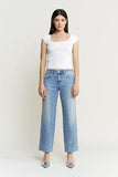 Mid Rise Straight Leg Jeans