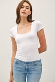 Square Neck Knit Tee