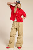 Short Sleeve Button Down Cardigan Top