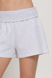 Folded Waistband Sweat Shorts